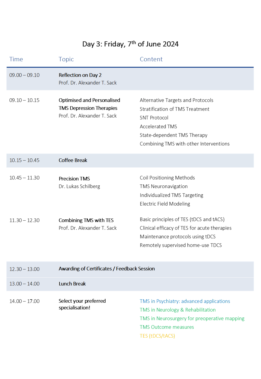 Amsterdam (TBD for 2025) TMS Certification Course